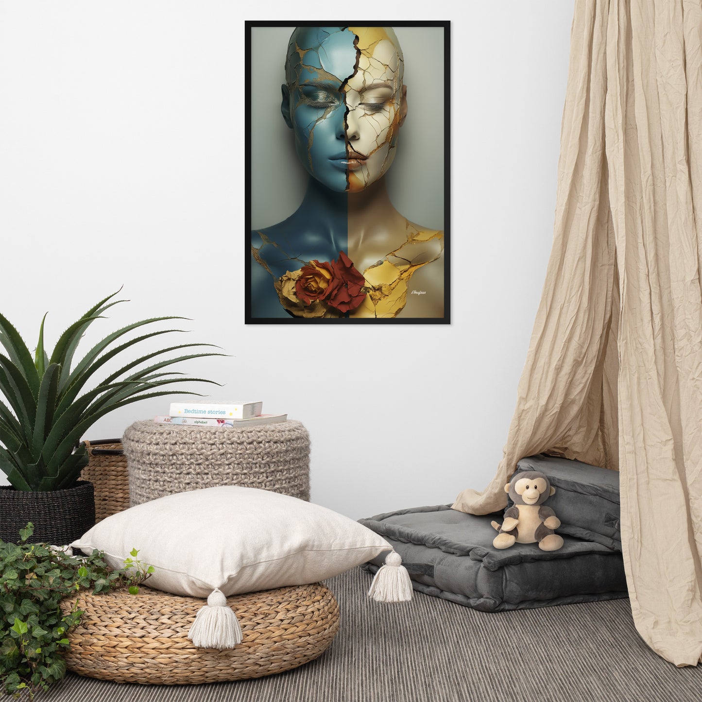 Framed photo paper poster